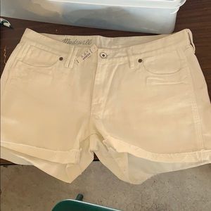 Madewell brand new white shorts